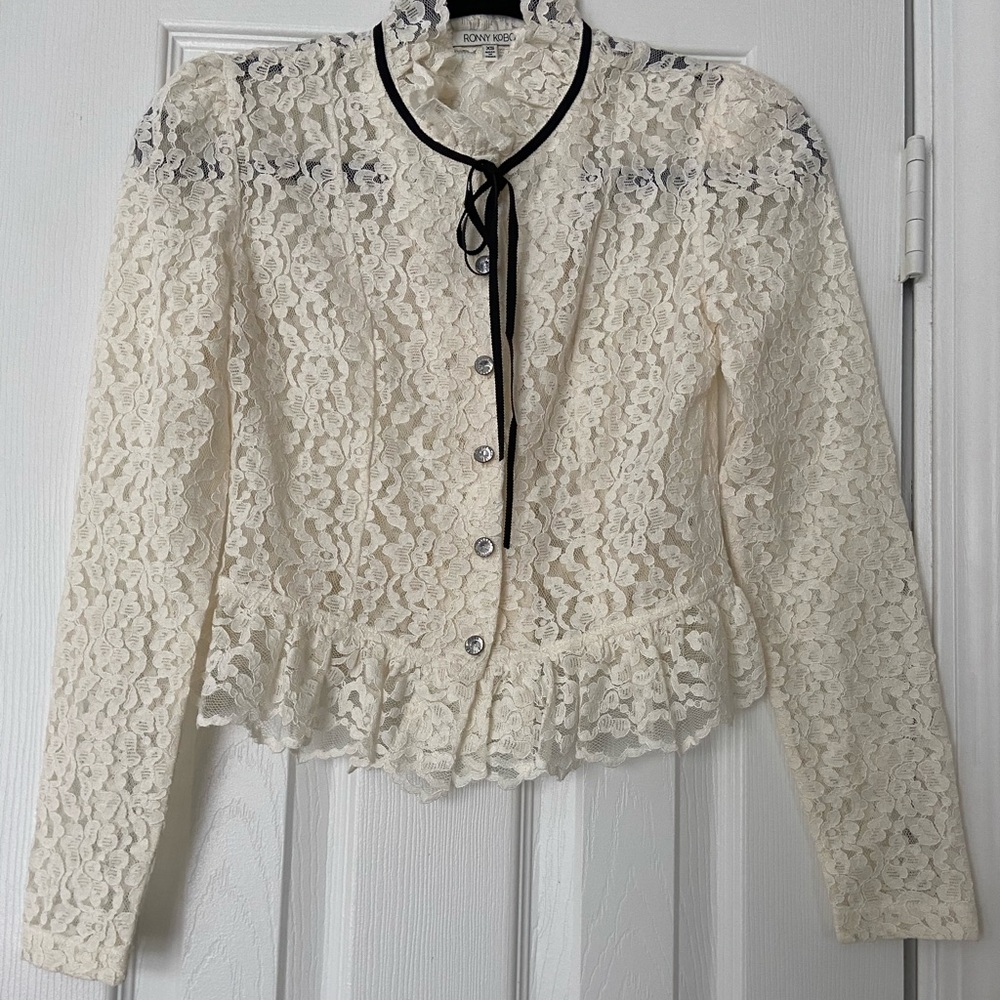 Ronny Kobo Lace Blouse XS